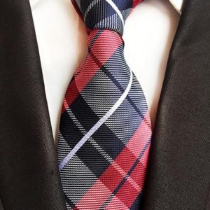 Cravate à Carreaux Noire Et Rouge ÉCossaise