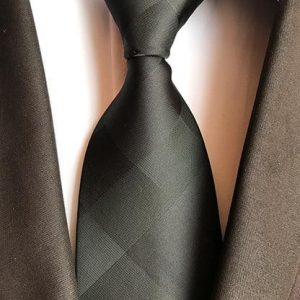 Cravate à Carreaux Noire